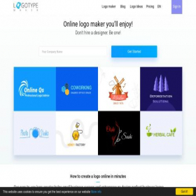 Скриншот главной страницы сайта logotypemaker.com