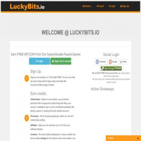 Скриншот главной страницы сайта luckybits.io