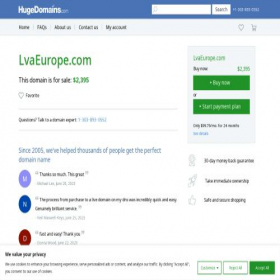 Скриншот главной страницы сайта lvaeurope.com
