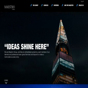 Скриншот главной страницы сайта maestrogroup.com