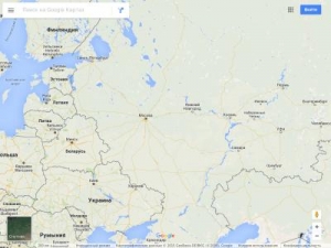 Скриншот главной страницы сайта maps.google.ru