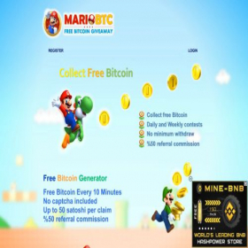 Скриншот главной страницы сайта mariobtc.com