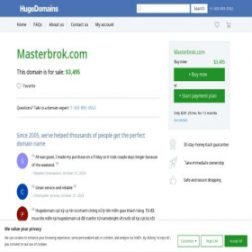 Скриншот главной страницы сайта masterbrok.com