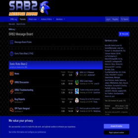 Скриншот главной страницы сайта mb.srb2.org