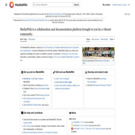 Скриншот главной страницы сайта mediawiki.org