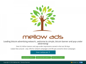 Скриншот главной страницы сайта mellowads.com