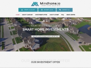 Скриншот главной страницы сайта mindhome.io