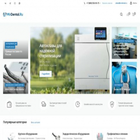 Скриншот главной страницы сайта mirdental.ru