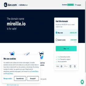 Скриншот главной страницы сайта mireille.io