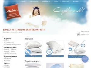 Скриншот главной страницы сайта mirson.com.ua