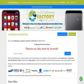 Скриншот главной страницы сайта mobilephonesfactory.co.uk
