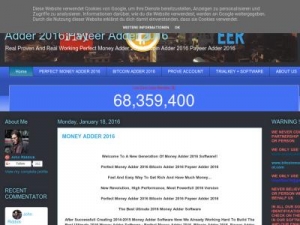 Скриншот главной страницы сайта moneyadder.info