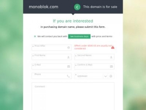 Скриншот главной страницы сайта monoblok.com