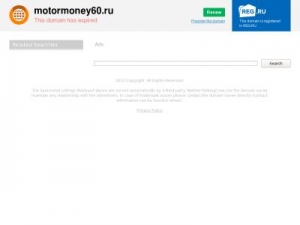 Скриншот главной страницы сайта motormoney60.ru