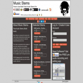 Скриншот главной страницы сайта musicstems.org
