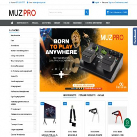 Скриншот главной страницы сайта muzpro.eu