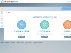 Скриншот главной страницы сайта my.blazingfast.io