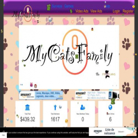 Скриншот главной страницы сайта mycatsfamily.com