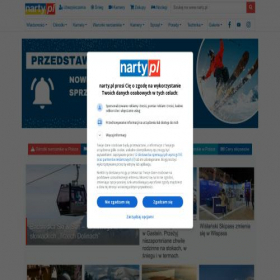 Скриншот главной страницы сайта narty.pl