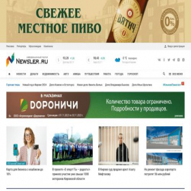 Скриншот главной страницы сайта newsler.ru