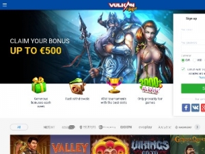 Скриншот главной страницы сайта newvulkanvegas.com