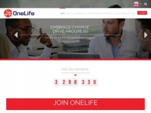 Скриншот главной страницы сайта onelife.eu