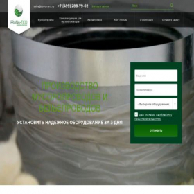 Скриншот главной страницы сайта ooo-prana.ru