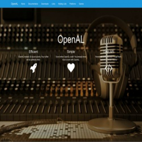 Скриншот главной страницы сайта openal.org