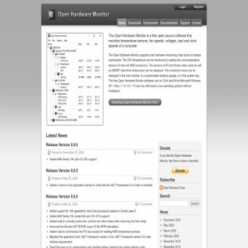 Скриншот главной страницы сайта openhardwaremonitor.org