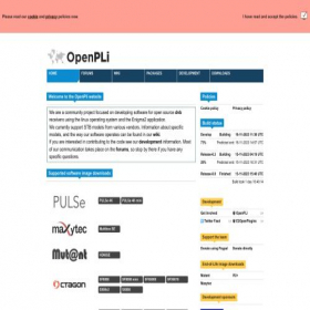 Скриншот главной страницы сайта openpli.org