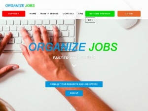 Скриншот главной страницы сайта organizejobs.net