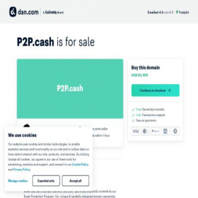 Скриншот главной страницы сайта p2p.cash