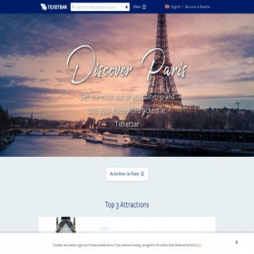 Скриншот главной страницы сайта paris.ticketbar.eu