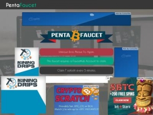 Скриншот главной страницы сайта pentafaucet.com