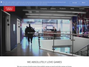 Скриншот главной страницы сайта perfectworld.com