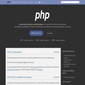 Скриншот главной страницы сайта php.net