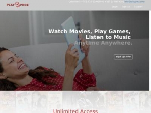 Скриншот главной страницы сайта playproz.com