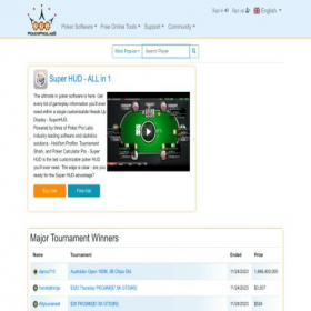 Скриншот главной страницы сайта pokerprolabs.com