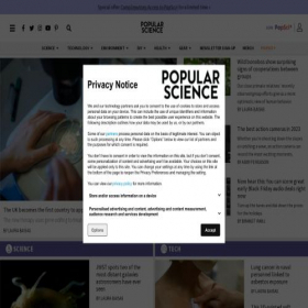 Скриншот главной страницы сайта popsci.com