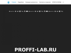 Скриншот главной страницы сайта proffi-lab.ru