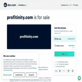 Скриншот главной страницы сайта profitinity.com