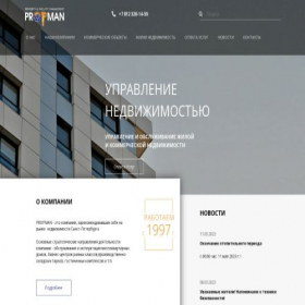 Скриншот главной страницы сайта profman.ru