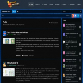 Скриншот главной страницы сайта projectpokemon.org