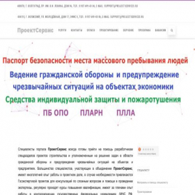 Скриншот главной страницы сайта projectservices.ru