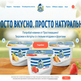 Скриншот главной страницы сайта prostokvashino.ru