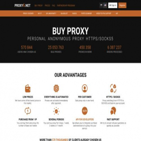 Скриншот главной страницы сайта proxy6.net