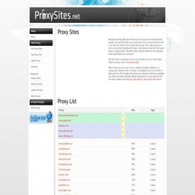 Скриншот главной страницы сайта proxysites.net
