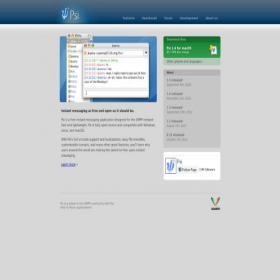 Скриншот главной страницы сайта psi-im.org