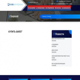Скриншот главной страницы сайта pskovavtotrans.ru