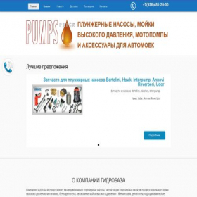Скриншот главной страницы сайта pumpsprice.ru